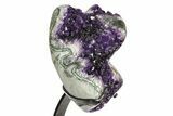 Amethyst Geode With Metal Stand - Uruguay #306929-2